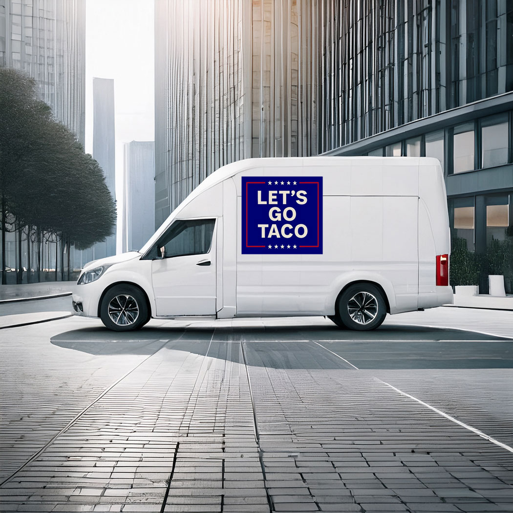 Let's Go Taco Car Magnet Anti Trump