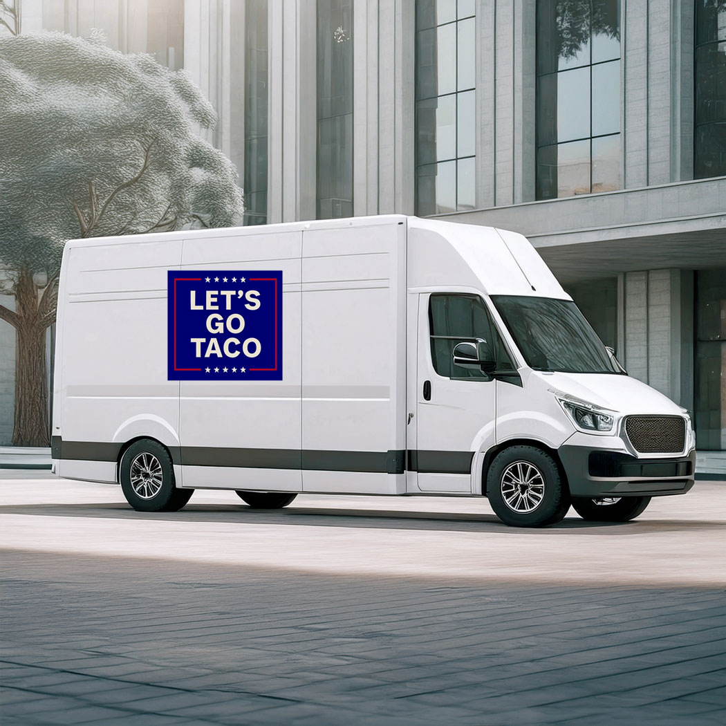 Let's Go Taco Car Magnet Anti Trump