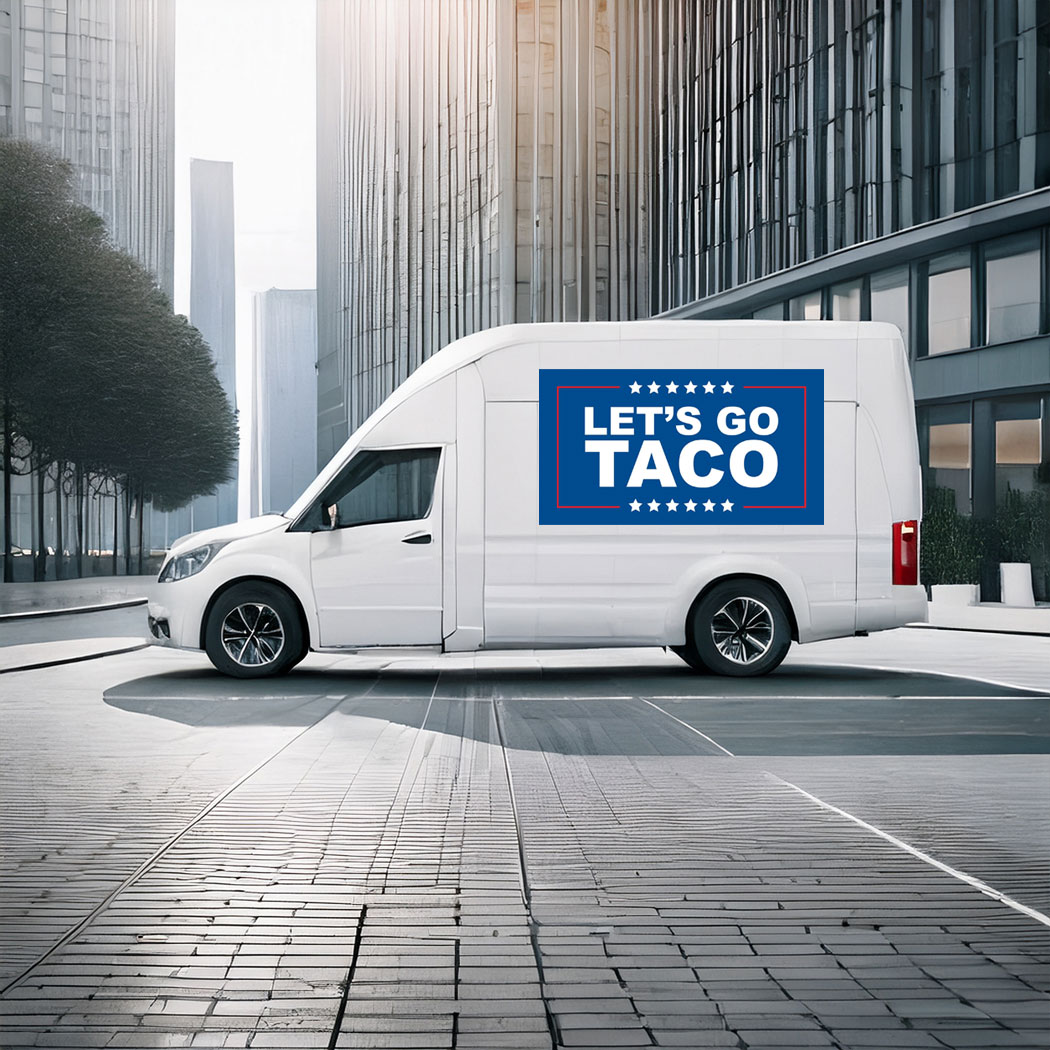 Let's Go Taco Sticker - Car Magnet