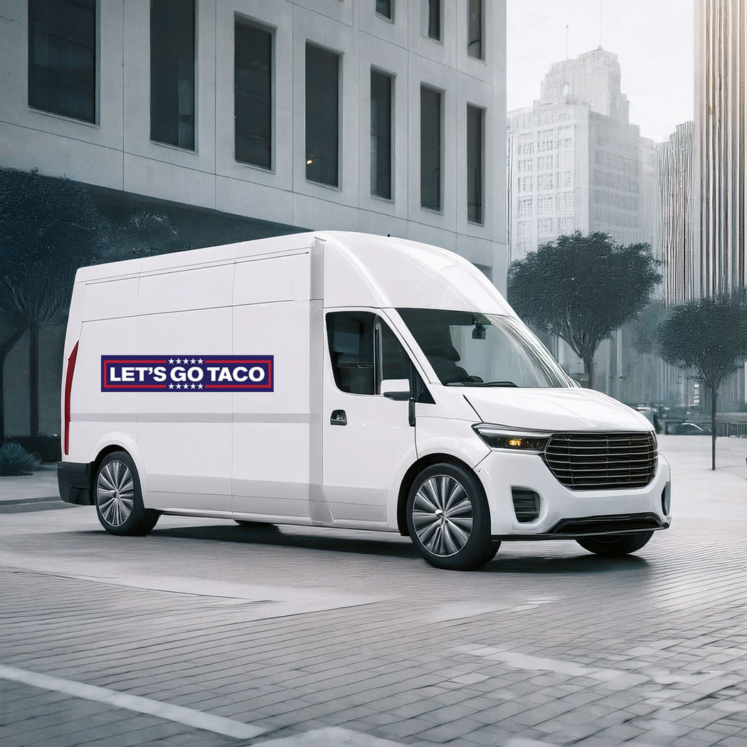 Let's Go Taco Trump 2025 Car Magnet - Stickers