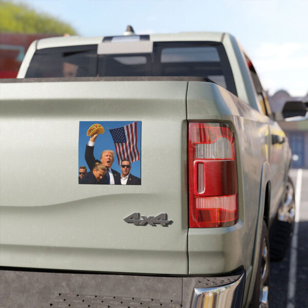 Let’s Go Taco Trump Always Chickens Out Car Magnets
