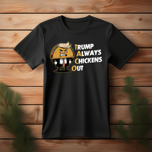 Taco Trade Chicken T.A.C.O. Trump Always Chickens Out Meme T-Shirt