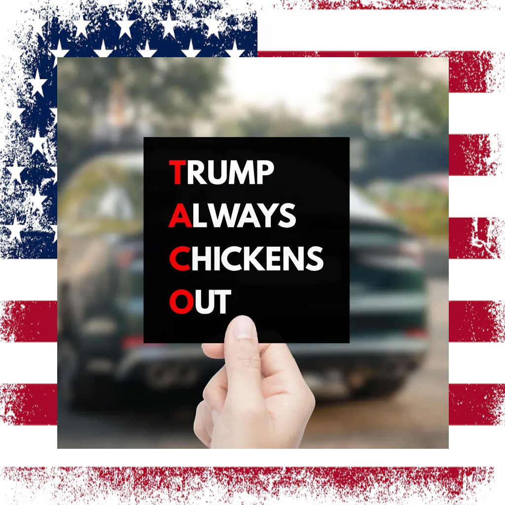 Trump Always Chickens Out Magnet