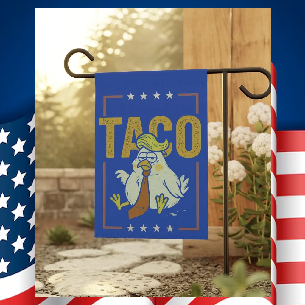 Trump Always Chickens Out Satire Flag