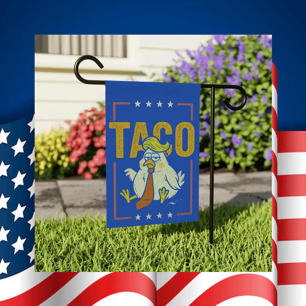 Trump Always Chickens Out Satire Flag