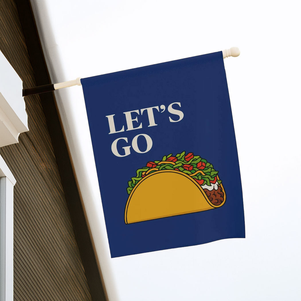 Let's Go Taco Trump Always Chickens Out Flag