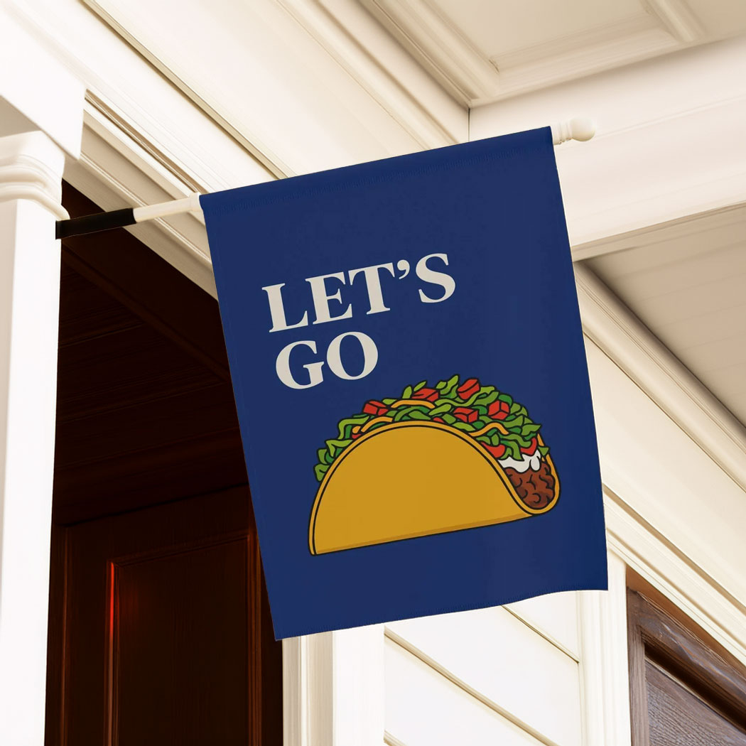 Let's Go Taco Trump Always Chickens Out Flag
