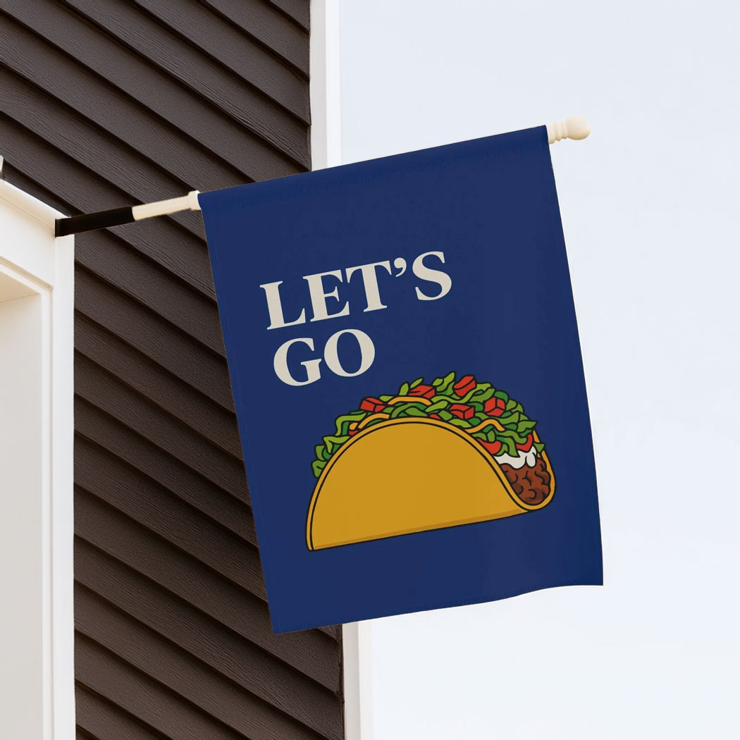Let's Go Taco Trump Always Chickens Out Flag