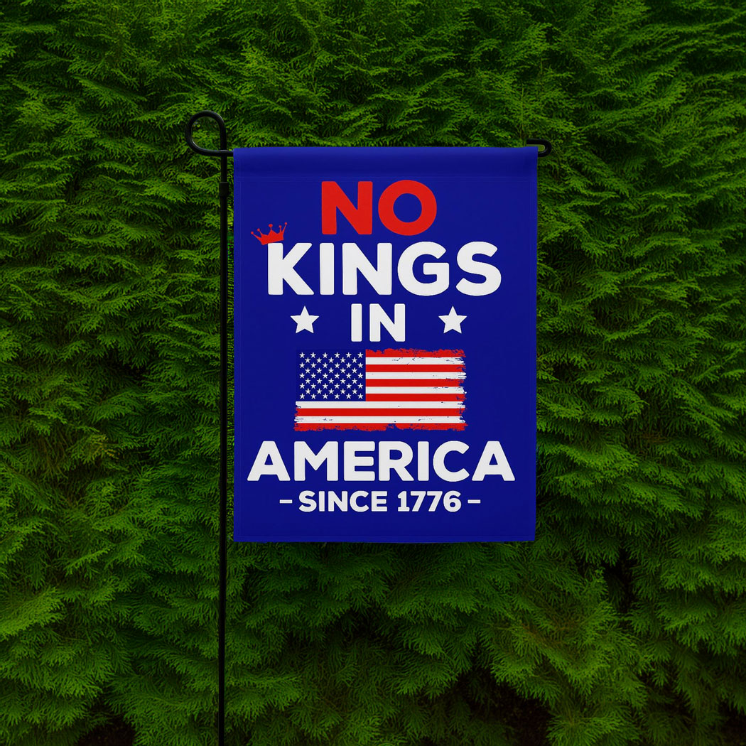 No Kings In America Protest Flag, Anti-Trump Resistance