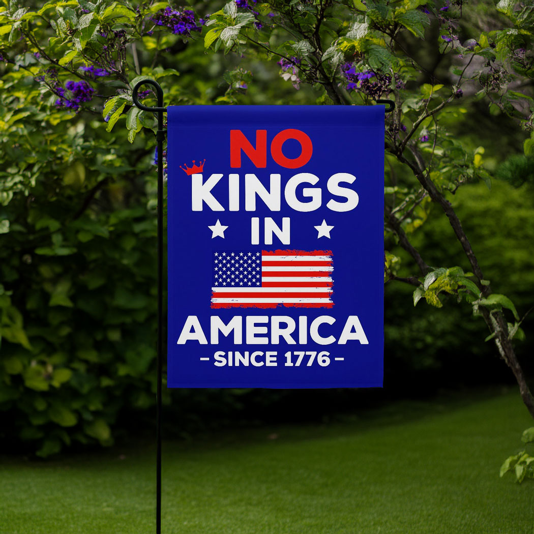 No Kings In America Protest Flag, Anti-Trump Resistance