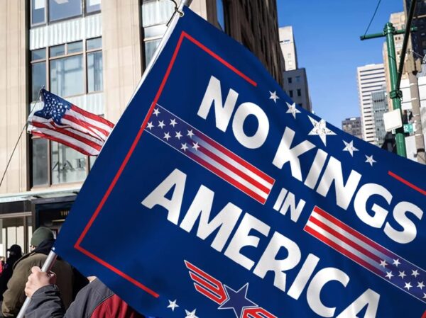 No Kings in America Flag, Anti-Trump, Protest Flag