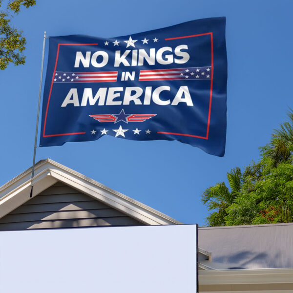 No Kings in America Flag, Anti-Trump, Protest Flag