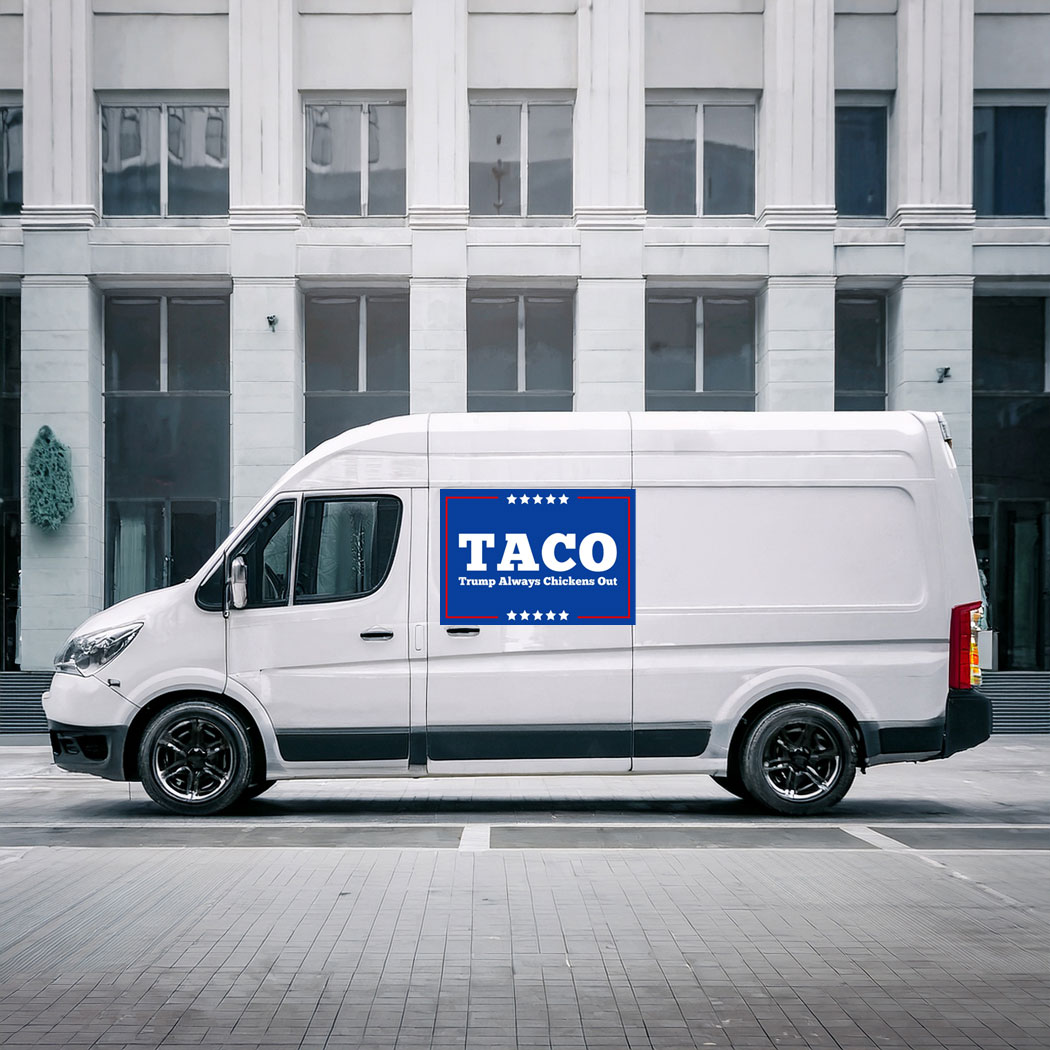 TACO - Trump Always Chickens Out or Let's Go Taco Sticker