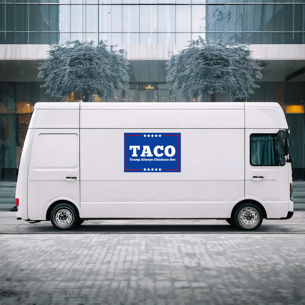 TACO - Trump Always Chickens Out or Let's Go Taco Sticker
