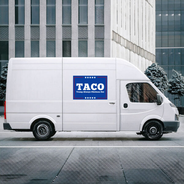 TACO - Trump Always Chickens Out or Let's Go Taco Sticker