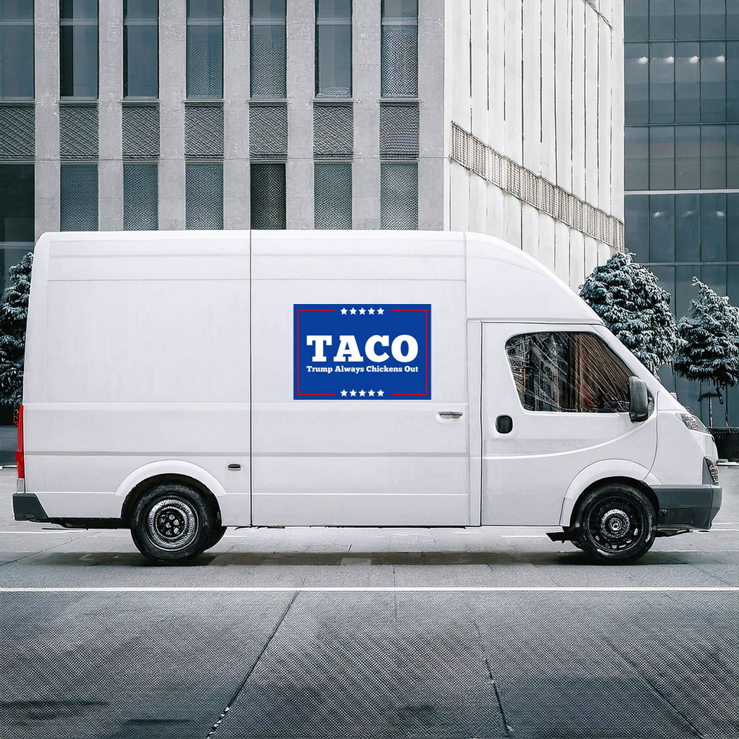 TACO - Trump Always Chickens Out or Let's Go Taco Sticker