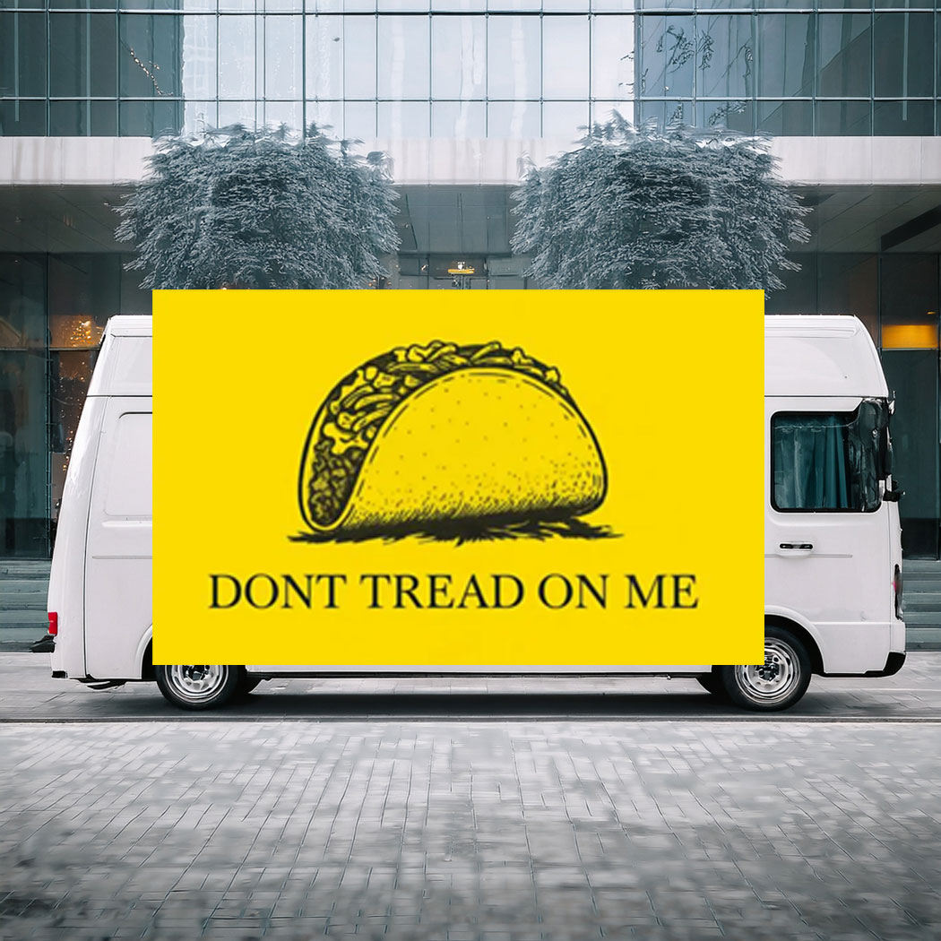 Taco Trump Always Chickens Out Sticker