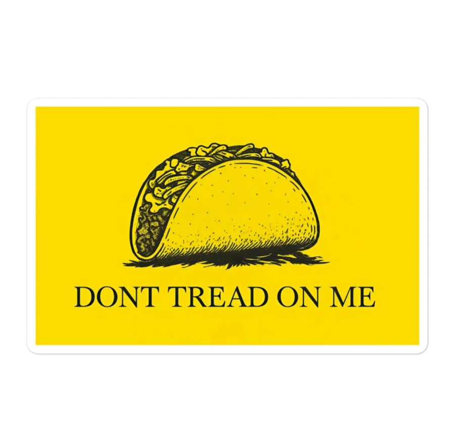 Taco Trump Always Chickens Out Sticker