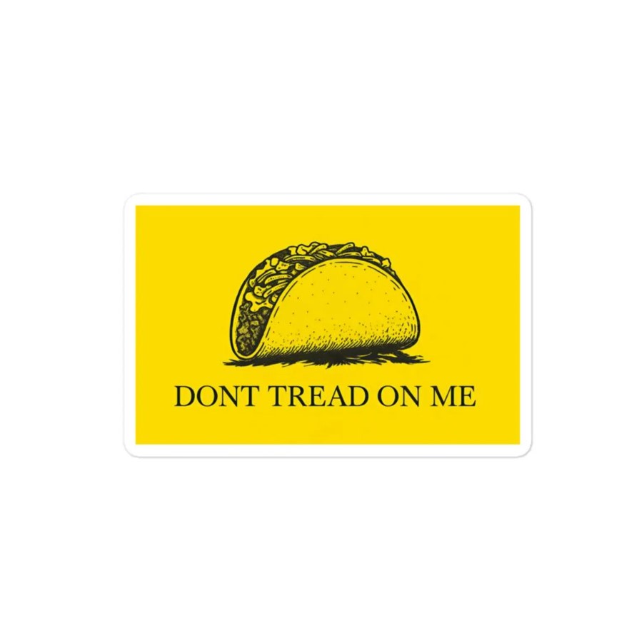 Taco Trump Always Chickens Out Sticker
